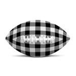 Black And White Buffalo Plaid Print Rugby Ball