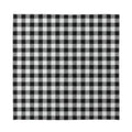 Black And White Buffalo Plaid Print Silk Bandana