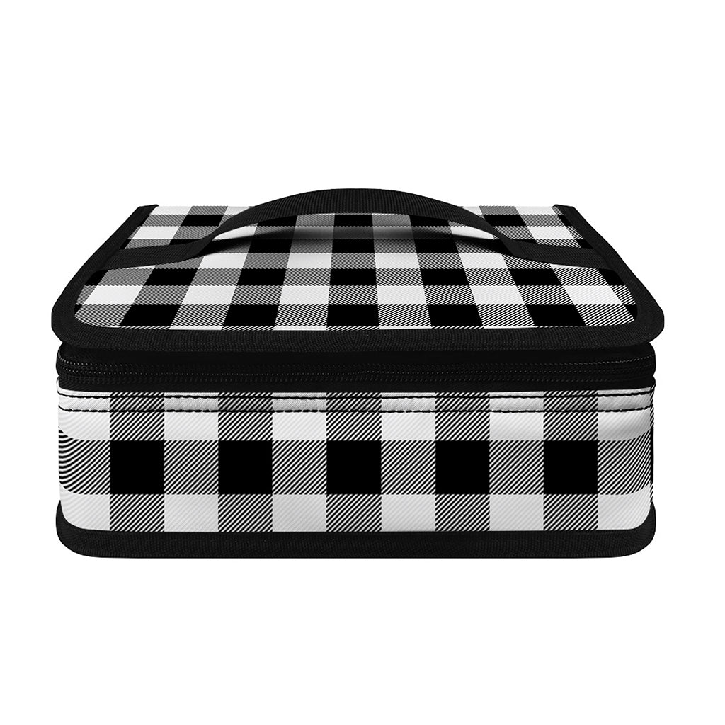 Black And White Buffalo Plaid Print Small Lunch Bag