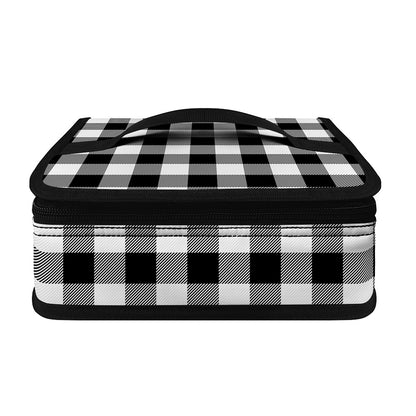 Black And White Buffalo Plaid Print Small Lunch Bag
