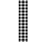 Black And White Buffalo Plaid Print Table Runner