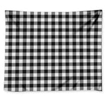 Black And White Buffalo Plaid Print Tapestry