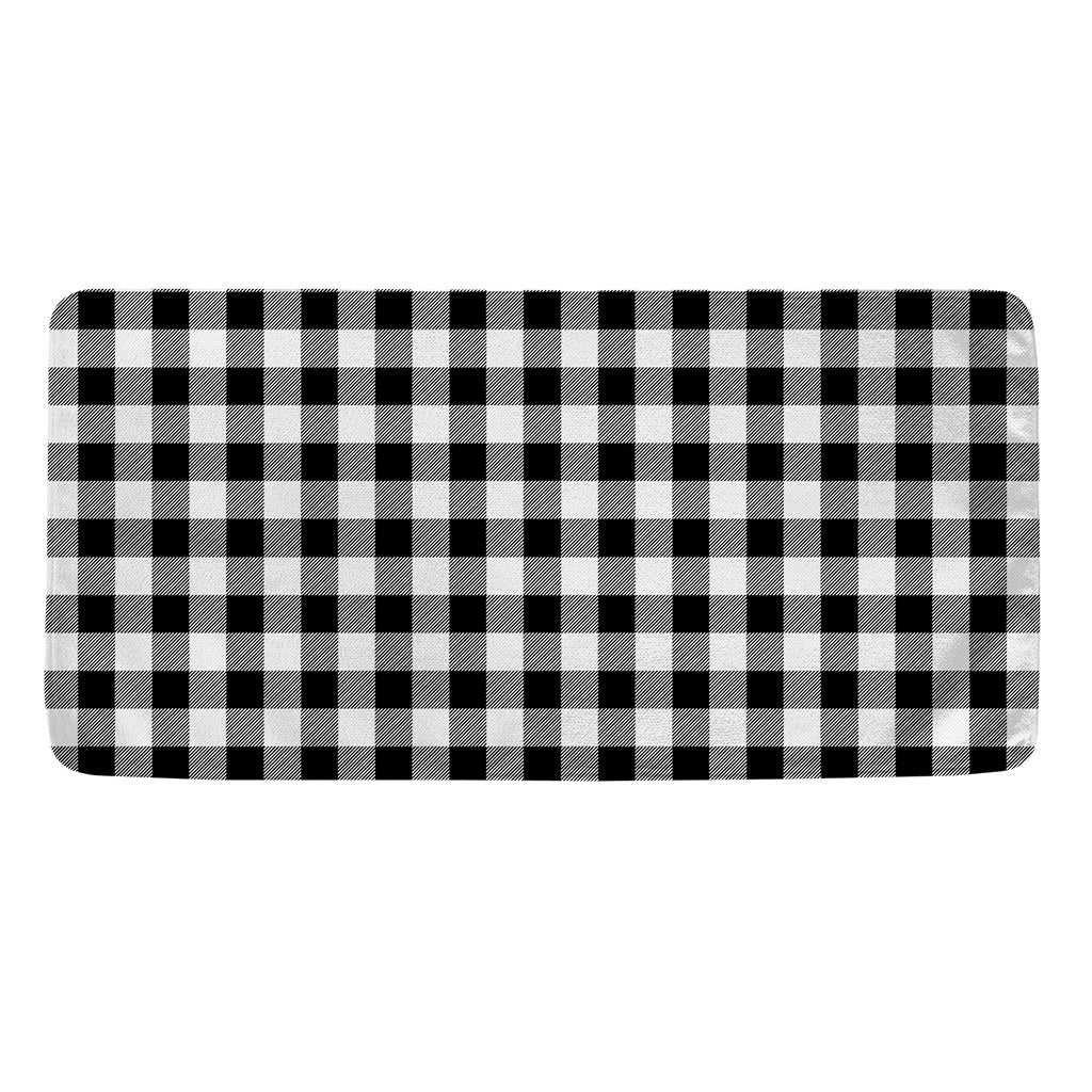 Black And White Buffalo Plaid Print Towel
