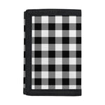 Black And White Buffalo Plaid Print Trifold Wallet