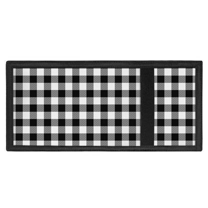 Black And White Buffalo Plaid Print Trifold Wallet