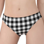 Black And White Buffalo Plaid Print Women's Panties