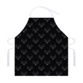 Black And White Bull Pattern Print Adjustable Apron