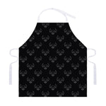 Black And White Bull Pattern Print Adjustable Apron