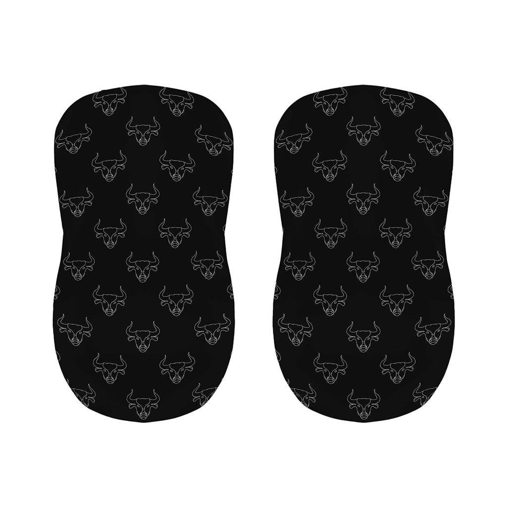 Black And White Bull Pattern Print Bar Stool Covers
