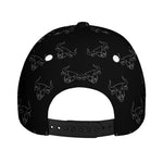 Black And White Bull Pattern Print Baseball Cap