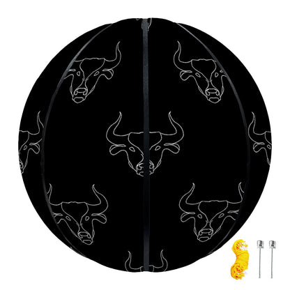 Black And White Bull Pattern Print Basketball