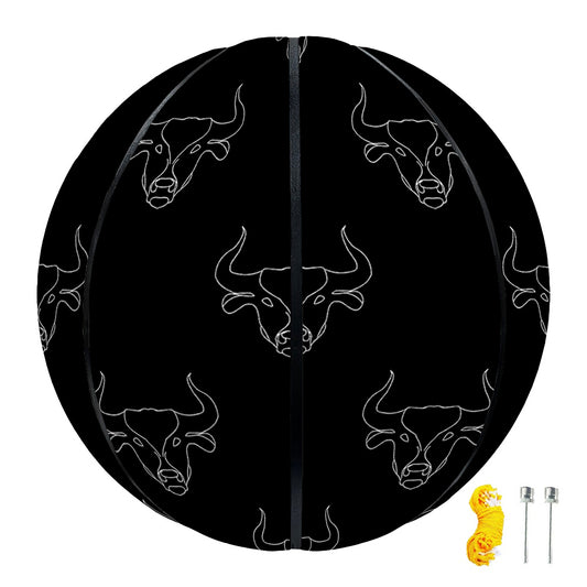 Black And White Bull Pattern Print Basketball