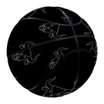 Black And White Bull Pattern Print Basketball