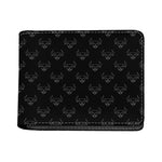 Black And White Bull Pattern Print Bifold Wallet
