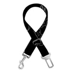 Black And White Bull Pattern Print Dog Seat Belt