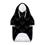 Black And White Bull Pattern Print Dog Zip Up Hoodie
