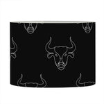 Black And White Bull Pattern Print Drum Lamp Shade