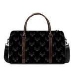 Black And White Bull Pattern Print Duffle Bag
