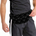 Black And White Bull Pattern Print Fanny Pack