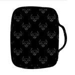 Black And White Bull Pattern Print Front Pocket Bible Bag