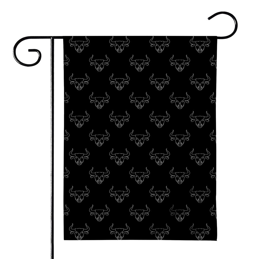 Black And White Bull Pattern Print House Flag
