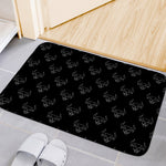 Black And White Bull Pattern Print Indoor Door Mat