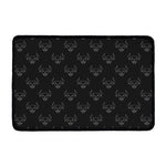 Black And White Bull Pattern Print Kitchen Mat