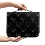 Black And White Bull Pattern Print Leather Bible Cover