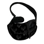Black And White Bull Pattern Print Pet Sling Carrier