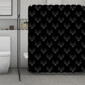 Black And White Bull Pattern Print Polyester Shower Curtain