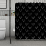 Black And White Bull Pattern Print Polyester Shower Curtain