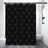 Black And White Bull Pattern Print Premium Shower Curtain