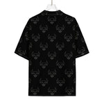 Black And White Bull Pattern Print Rayon Hawaiian Shirt