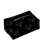 Black And White Bull Pattern Print Rectangle Tissue Box Cover