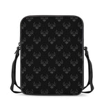 Black And White Bull Pattern Print Rectangular Crossbody Bag