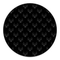 Black And White Bull Pattern Print Round Floor Mat