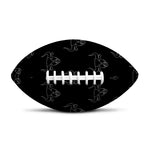 Black And White Bull Pattern Print Rugby Ball