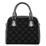 Black And White Bull Pattern Print Shoulder Handbag