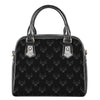 Black And White Bull Pattern Print Shoulder Handbag