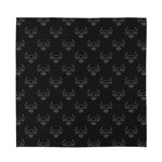 Black And White Bull Pattern Print Silk Bandana