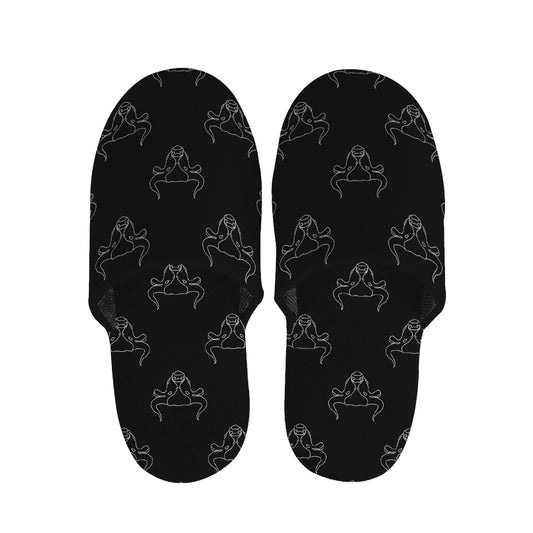 Black And White Bull Pattern Print Slippers