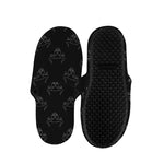 Black And White Bull Pattern Print Slippers