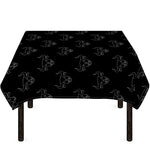 Black And White Bull Pattern Print Tablecloth