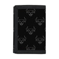 Black And White Bull Pattern Print Trifold Wallet