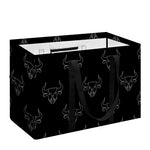 Black And White Bull Pattern Print Utility Tote Bag