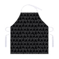 Black And White Cactus Pattern Print Adjustable Apron
