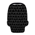Black And White Cactus Pattern Print Baby Seat Cover