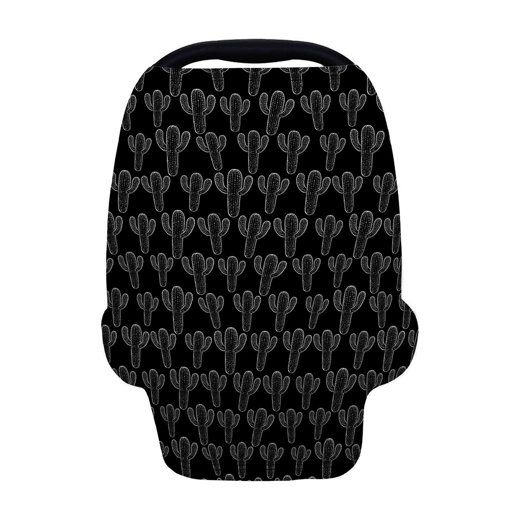 Black And White Cactus Pattern Print Baby Seat Cover
