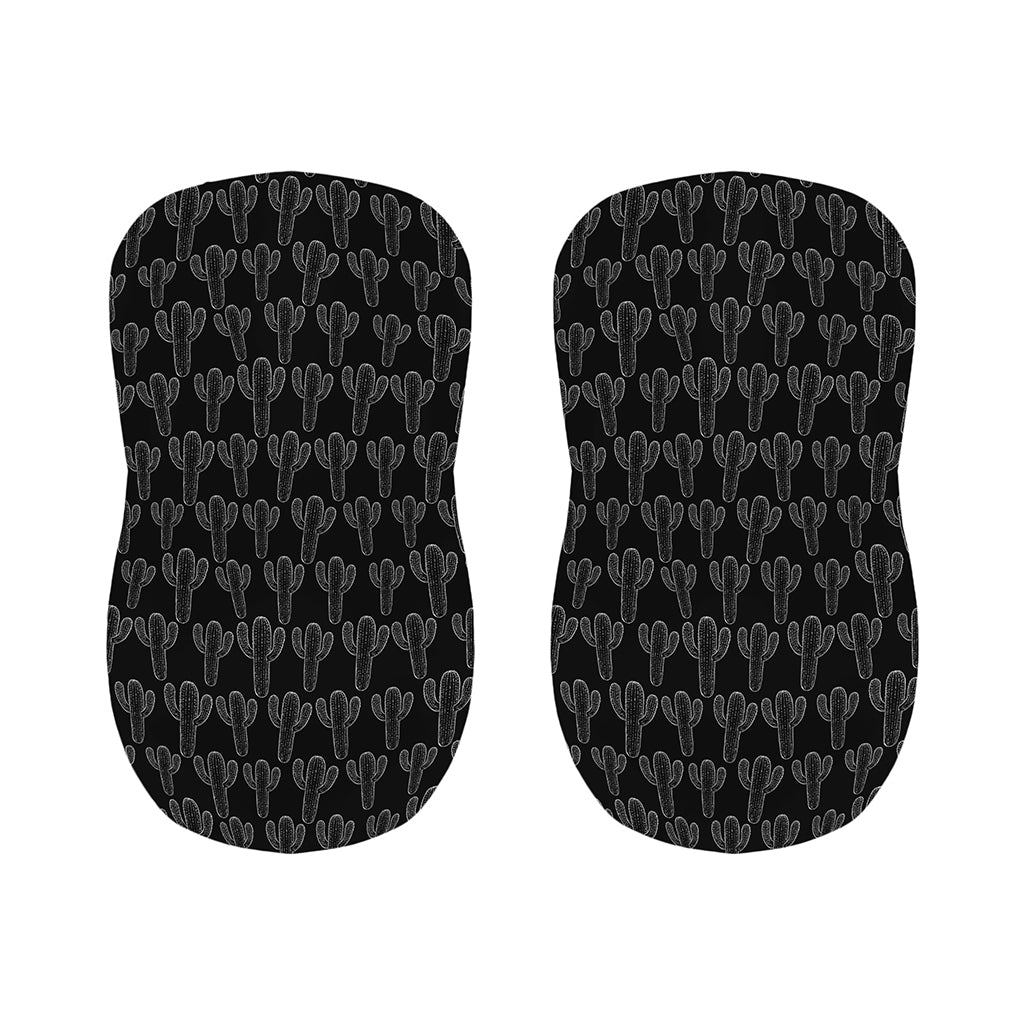 Black And White Cactus Pattern Print Bar Stool Covers