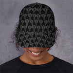 Black And White Cactus Pattern Print Baseball Cap